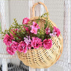 Wicker Rattan Basket Hanging Flower Girl Baskets And Planters For Garden Decoration