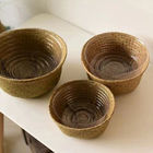 Household Decor Handmade Seagrass Belly Basket / Woven Seagrass Flower Pot Basket